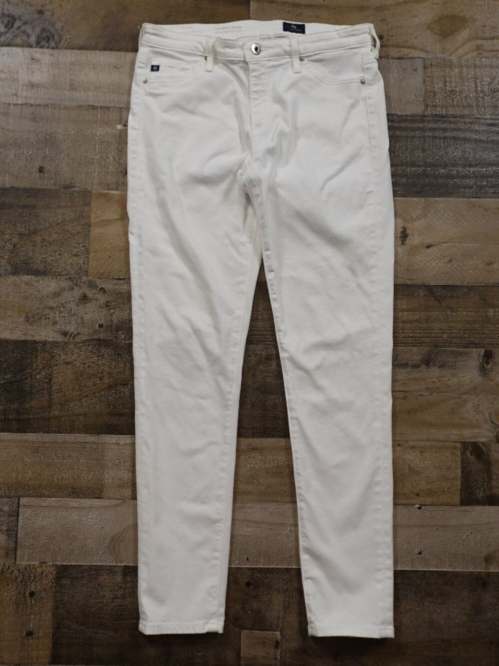 AG Adriano Goldschmied Abbey Ankle Jeans Women’s 28 White Skinny Stretch